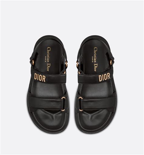 black Dior sandals